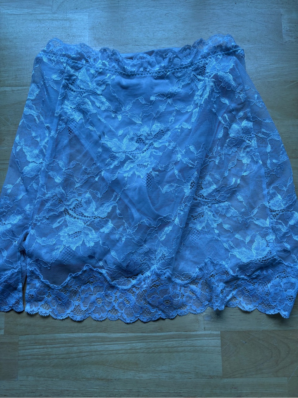La SENZA Light Blue Lace Slip Skirt